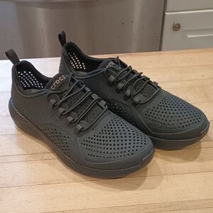 CROCS Kid's Black Literide Slip-on Sneakers